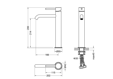 Смеситель Aquatek Европа AQ1304BG на раковину золото без термостата