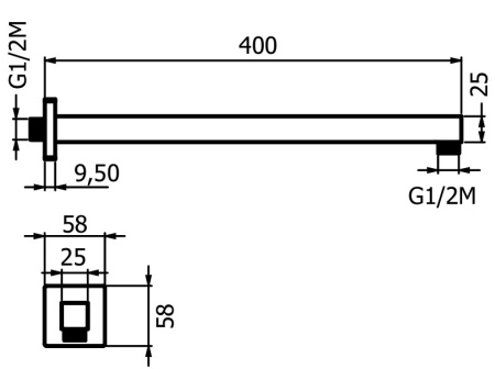 Держатель душа Plumberia Selection SHOWER SAQ3122NO черный матовый