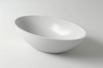 Раковина из искусственного камня Holbi DIONE 1.02.006.11.1 60х40 накладная цвет белый без отверстий под смеситель