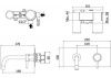 Смеситель для раковины Paffoni Light LIG101HGSP/M встраиваемый в стену золото