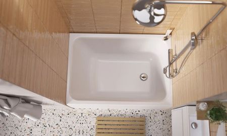 Ванна акриловая 1MarKa LETT 01лет1070 100х70 пристенная прямоугольная без каркаса