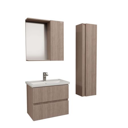 Зеркало-шкаф Grossman Юнит 2070112 70х70 подвесной цвет коричневый