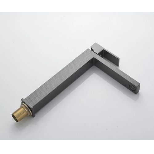 Смеситель для раковины Knotlor STABLE KN-24/GMP на столешницу вороненая сталь - фото 5