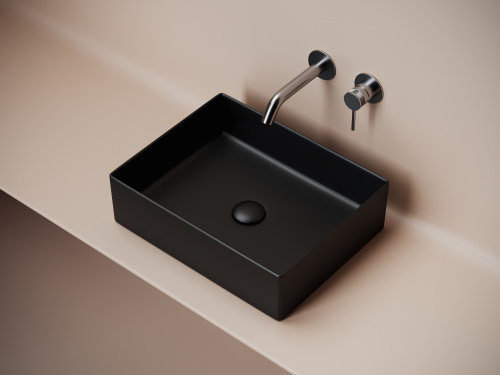 Раковина из сантехнического фарфора Ceramica Nova ELEMENT 36 см CN6069MB накладная цвет черный матовый - фото 3
