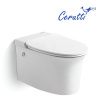 Унитаз подвесной Cerutti SPA CT10195 белый с сиденьем микролифт безободковый импульсный смыв