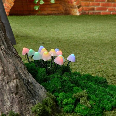 Садовый светильник на солнечной батарее Uniel USL-S-830/PM020 MULTICOLOR MUSHROOMS SET12
