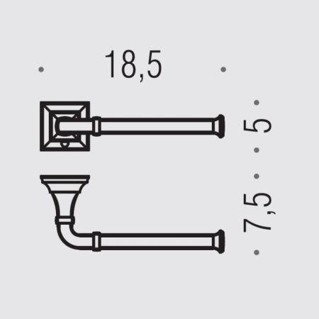 Бумагодержатель Colombo Portofino B3208D.CR