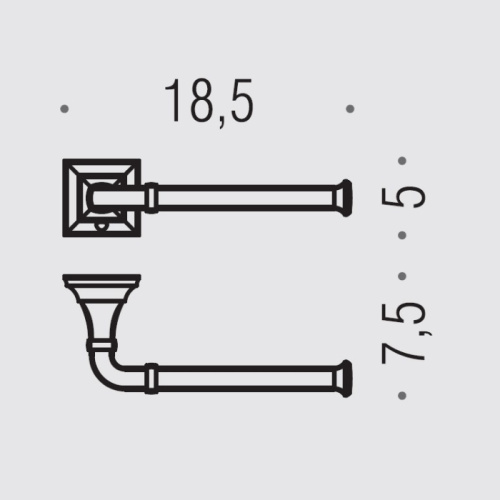 Бумагодержатель Colombo Portofino B3208D.CR - фото 2
