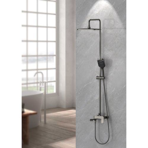 Душевая стойка Splenka S31.24.09 настенная цвет графит - фото 4