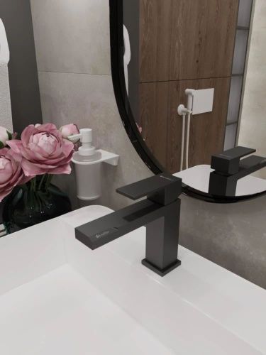 Смеситель Knotlor STABLE KN-20/GM на раковину вороненая сталь - фото 4