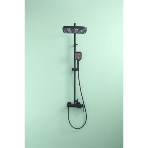 Душевая стойка Raglo R02.24.06 настенная цвет черный - фото 3