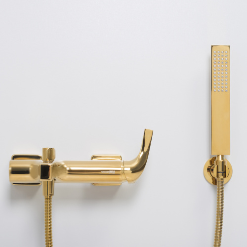 Смеситель для ванны WasserKRAFT Sauer 7100 7101 настенный золото - фото 3