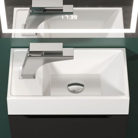 Раковина из искусственного камня Uperwood Classic New 2911020334 40х20 полувстраиваемая цвет белый