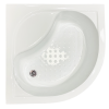 Душевой уголок Royal Bath BK RB90BK-C-BL 90х90 стекло матовое профиль черный с поддоном