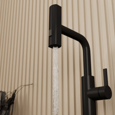 Смеситель для кухни Rush Tinos TI3732-18Black на столешницу черный