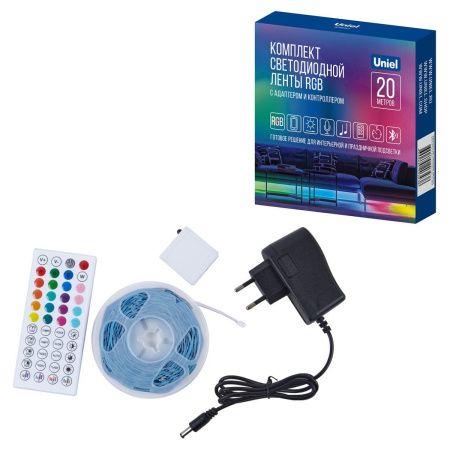 Светодиодная лента Uniel ULS-A01 20M/RGB/BT RRP24C01