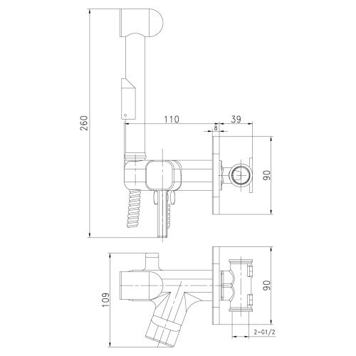 Гигиенический душ со смесителем LeMark Solo LM7165C хром - фото 2