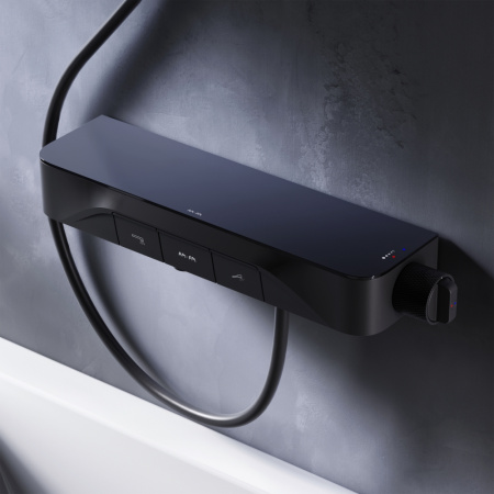 Смеситель для ванны и душа Am.Pm Func F8F10522 настенный черный без термостата