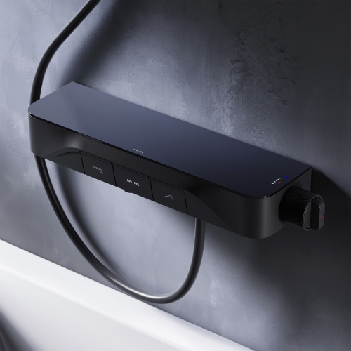 Смеситель для ванны и душа Am.Pm Func F8F10522 настенный черный без термостата