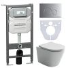Инсталляция с кнопкой + унитаз + шумоизоляция Ceramica Nova CN6000_1001M_1000
