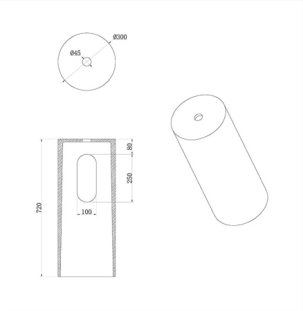Пьедестал для раковины Boheme Corian 801-Base-BWood