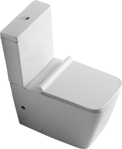 Чаша унитаза напольная Logan 00261952 цвет белый с сиденьем микролифт без бачка безободковая каскадный смыв