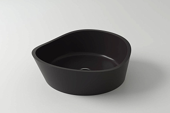 Раковина из искусственного камня Holbi MARS 1.02.003.11.3 40х41 накладная цвет черный матовый