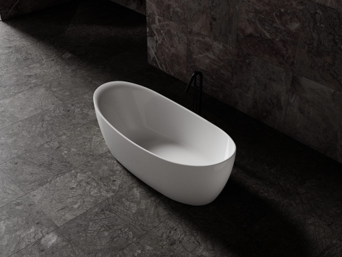 Ванна из искусственного камня Vincea Solid Surface VBT-6S03MW 170х80 отдельностоящая овальная - фото 5