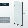 Душевая шторка на ванну Reflexion Fix RX14070CBL-03 70х140 стекло прозрачное профиль черный ориентация универсальная