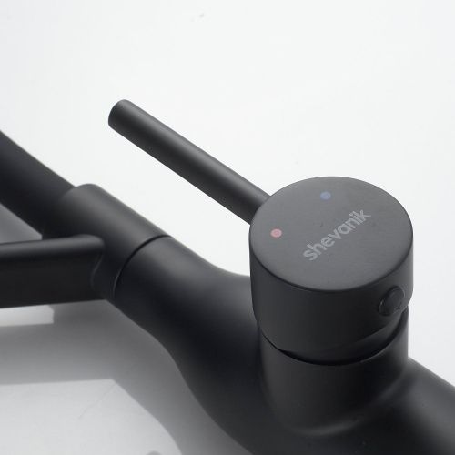 Смеситель для кухни Shevanik S343H-3 на мойку черный - фото 5