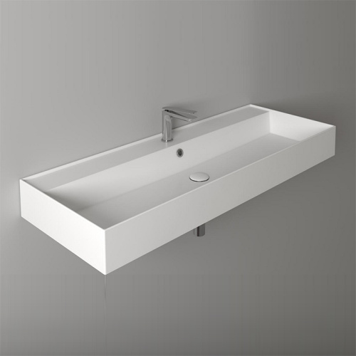 Раковина Simas Agile 121 см AG121 bi*1 подвесная цвет белый