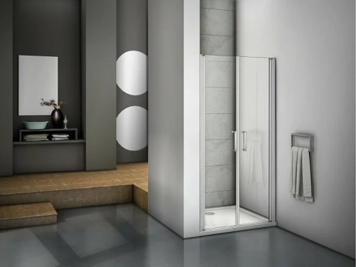 Душевая перегородка Good Door MOKKA МК00004 100х185 стекло прозрачное профиль белый - фото 2