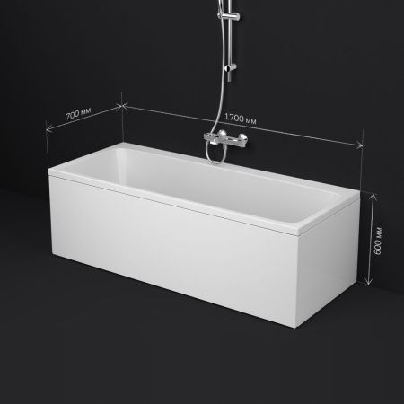 Ванна акриловая Am.Pm Func W84A-170-070W-A 170х70 пристенная прямоугольная без каркаса