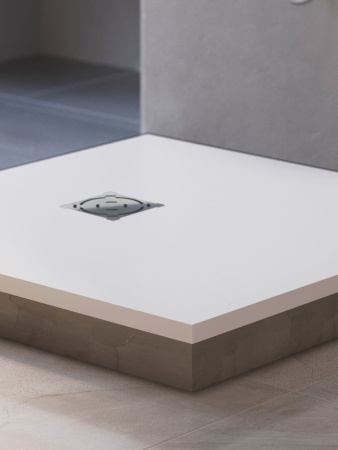 Душевой поддон из искусственного камня RGW Stone Tray (Стоун Трей) 16152010-01 100х100 белый без ножек