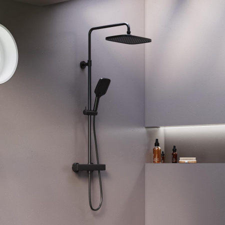 Душевая стойка Damixa Gala 953800300 настенная цвет черный