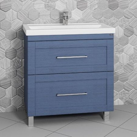 Тумба под раковину СанТа Венера 221015 80х40 напольная цвет синий