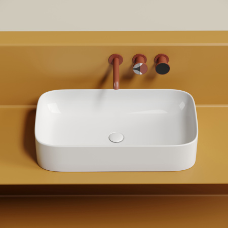 Раковина из сантехнического фарфора Ceramica Nova ELEMENT CN6054 71х38 накладная цвет белый Раковина из сантехнического фарфора Ceramica Nova ELEMENT CN6054 71х38 накладная цвет белый
