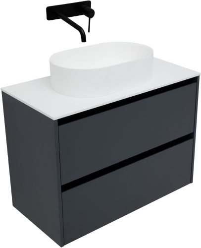 Тумба под раковину Allen Brau Activity 1.34005.AM 90х46х65 подвесная цвет черный - фото 2