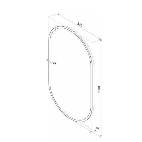 Зеркало с подсветкой Бриклаер 4627125415616 55х100 - фото 3