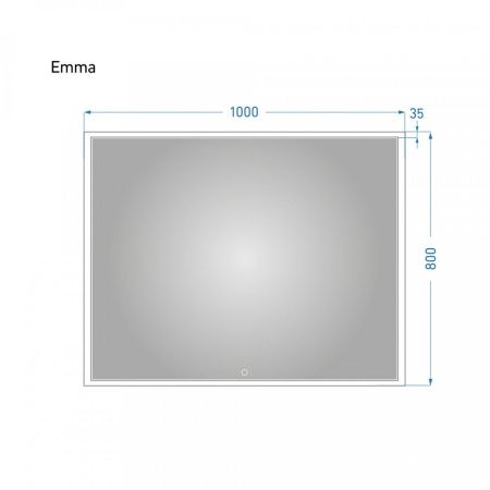 Зеркало с подсветкой Alavann Emma ALV0060001 100х80 подвесное