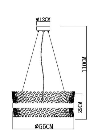 Люстра подвесная Arte Lamp Acapulco (Ацапулцо) A1073LM-12PB