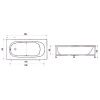Ванна акриловая Aquanika Norma A1015070017 150х70 пристенная прямоугольная