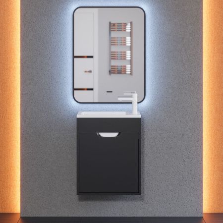 Тумба под раковину Uperwood Modul 2930205360 50х20 подвесная цвет черный