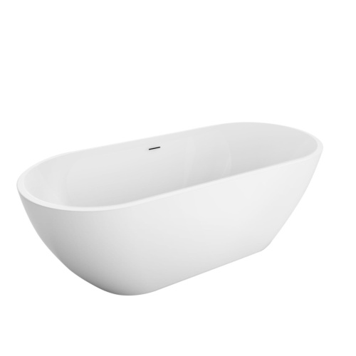 Ванна акриловая BelBagno BB701-1700-750-K 170х75 отдельностоящая овальная - фото 2