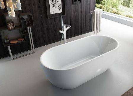 Ванна акриловая BelBagno BB70-1500-W0 150х75 отдельностоящая овальная с ножками