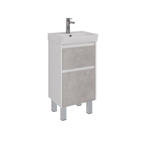 Тумба под раковину LeMark Combi LM03C45T-Beton 40х30 напольная цвет серый/белый