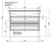 Тумба под раковину Aquanet Остин 00252676 100х30 напольная цвет белый/бежевый