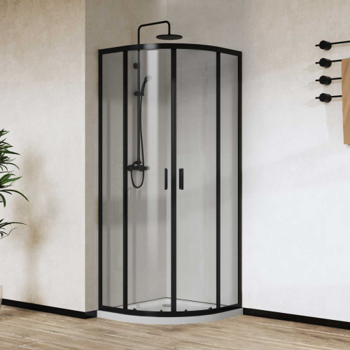 Душевой уголок Vincea City VSQ-5CT900CLB 90х90 стекло прозрачное профиль черный
