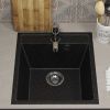 Кухонная мойка Uperwood ECON UPD-404 4910201226 45х50 цвет черный поверхность матовая
