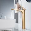 Смеситель для раковины Shevanik S4211G на столешницу золото